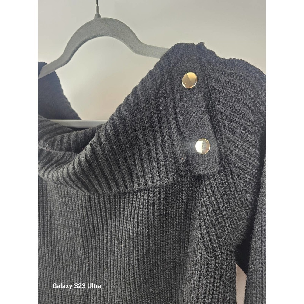 Women's szSP, Oversized fold down neck, black, 89th and Madison, NWT - Picture 6 of 8